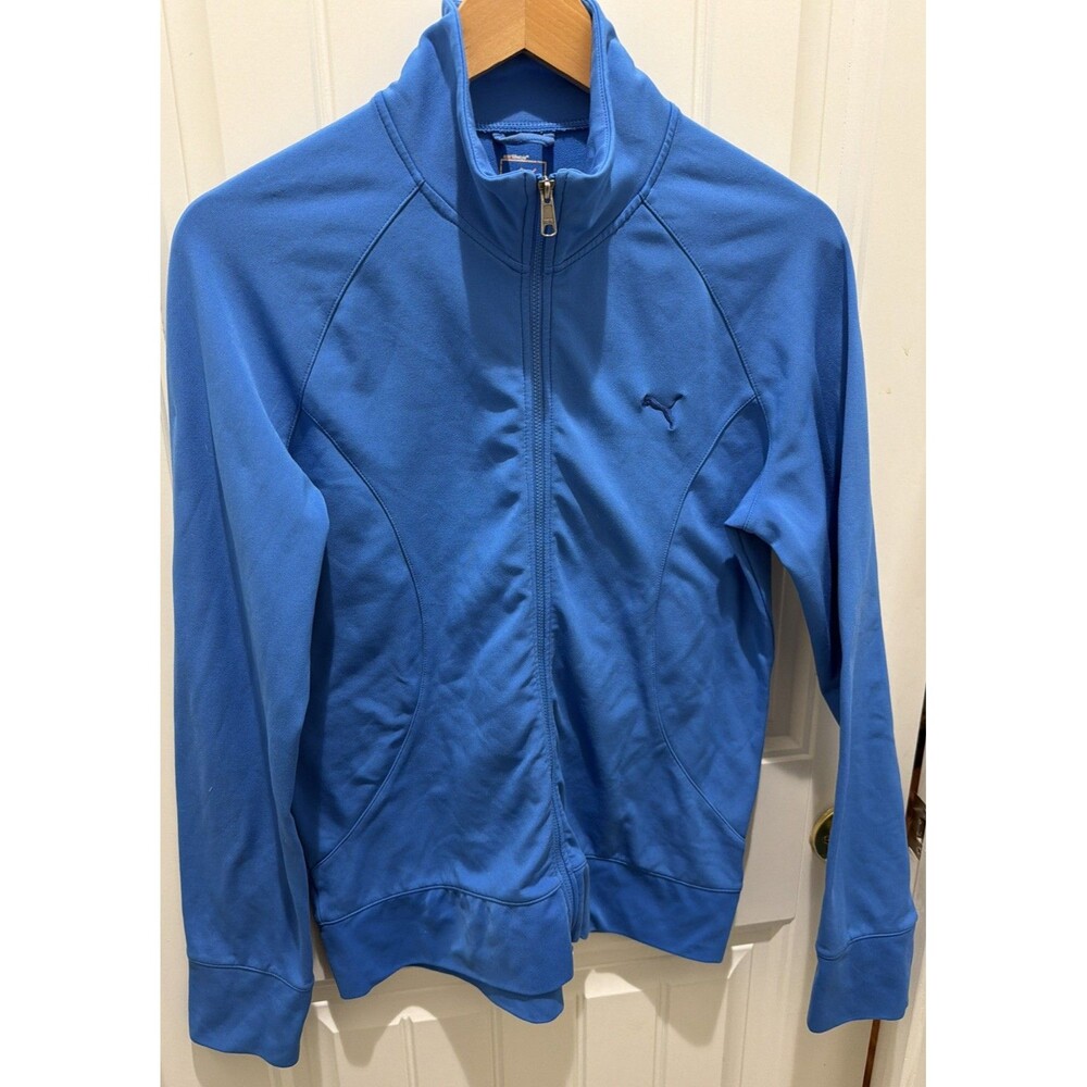 Puma Women’s Zip Running Warmup Athletic Jacket L Blue